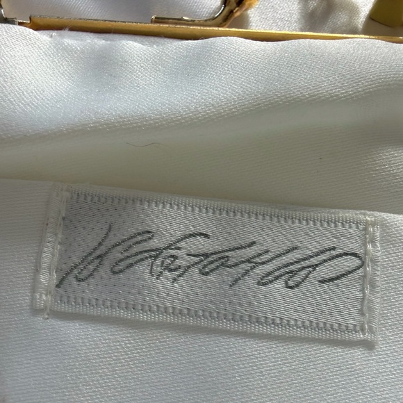 Elegant Small Evening White Beaded Bag w/Shoulder Chain, Excellent Preowned Cond - Picture 13 of 13